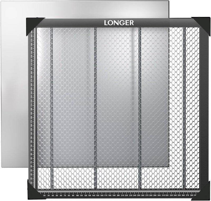 LONGER Honeycomb Working Table, 17.3"x 17.3"x 0.86" Honeycomb Working Bed for CO2 or Diode Laser Engraver Cutting Machine, Fast Heat Dissipation with Aluminum Plate for Table-Protecting - Image 1